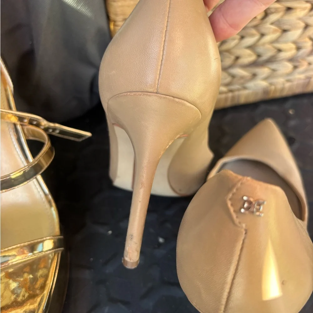 Sam Edelman Nude Pointed Toe Stiletto Pumps Size 10 - Picture 4 of 6